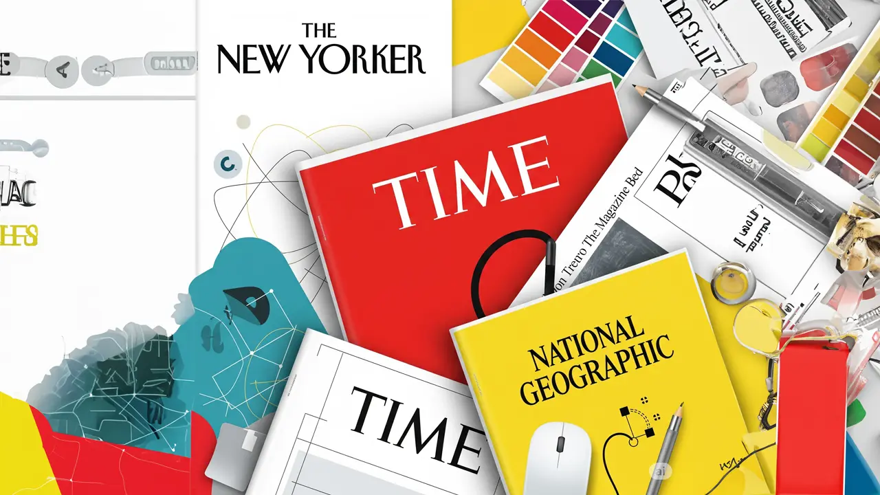 collage of different magazines